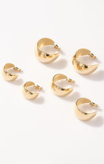 Faithy Jewels Mini Lucy Hoop Earrings ~ Gold