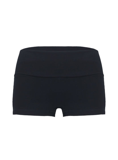 Baseline Low Rise Rib Shorts Black