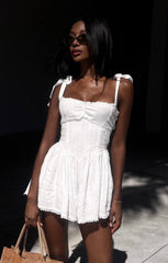 Regal Romper ~ White