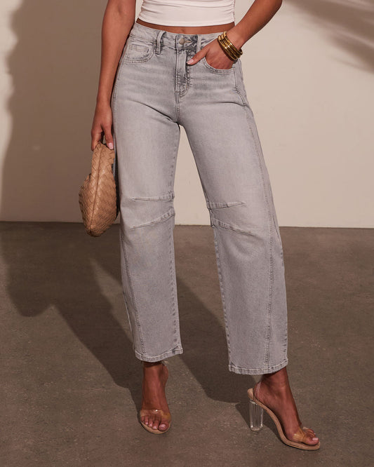 Wild Honey High Rise Barrel Jeans