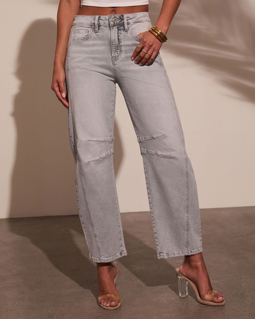 Wild Honey High Rise Barrel Jeans