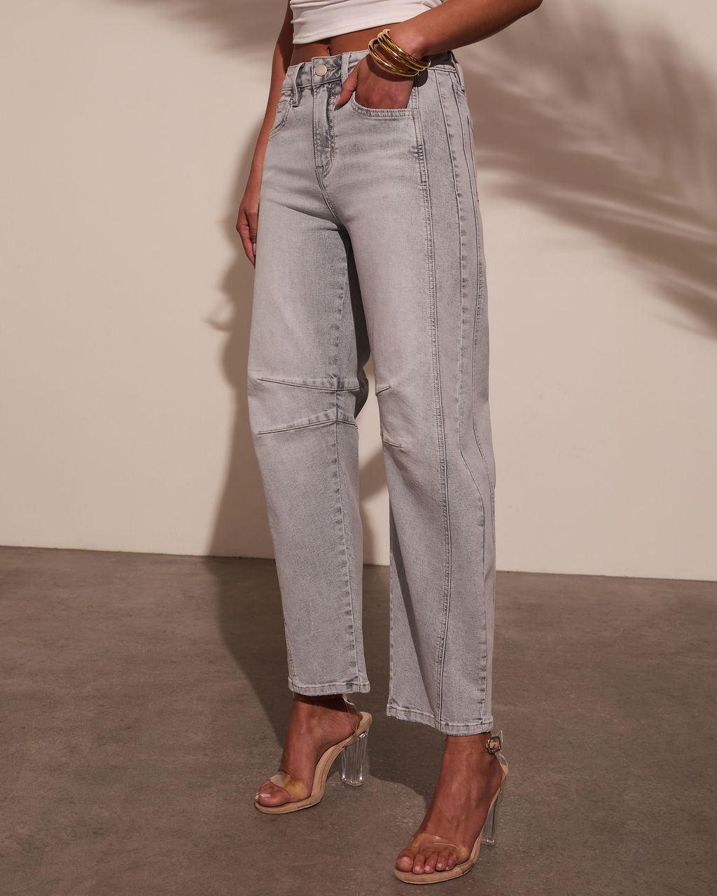Wild Honey High Rise Barrel Jeans