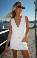 All Night Skort ~ White Linen