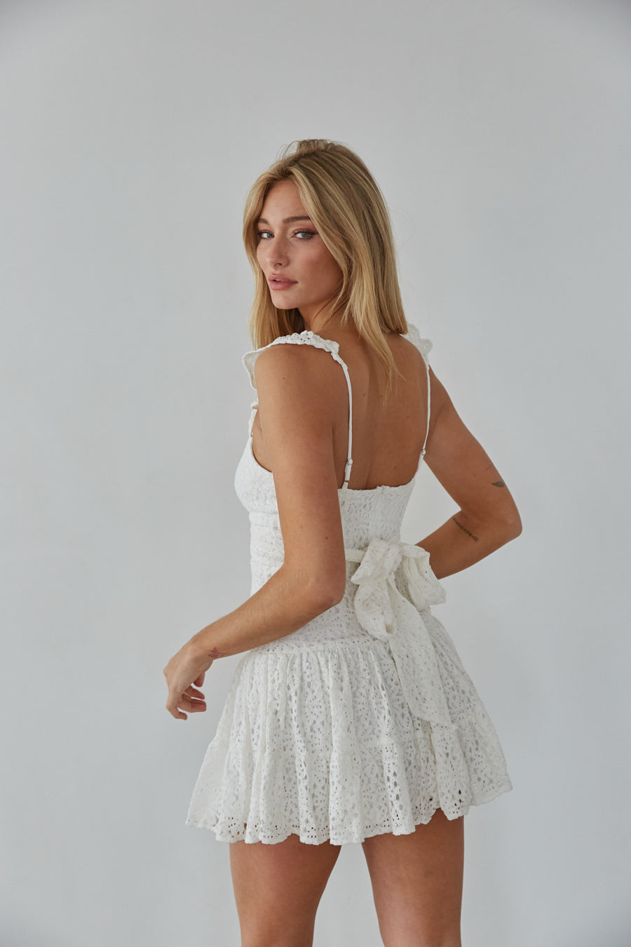 Liliana Eyelet Lace Mini Dress